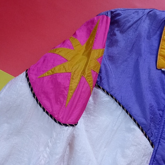 Vintage 90s Sun Funky Colour Block Winter Jacket Eureca