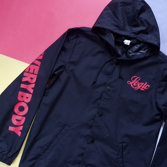 Logic Everybody Button-Up Jacket With Hood Big Logo