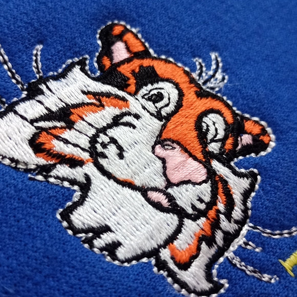 Vintage Colour Block ESSO Tiger Merchandiser Embroidered Zip-Up Sweater Unisex