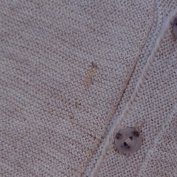 Vintage Alpaca Tony Day Men's Beige Cardigan Sweater