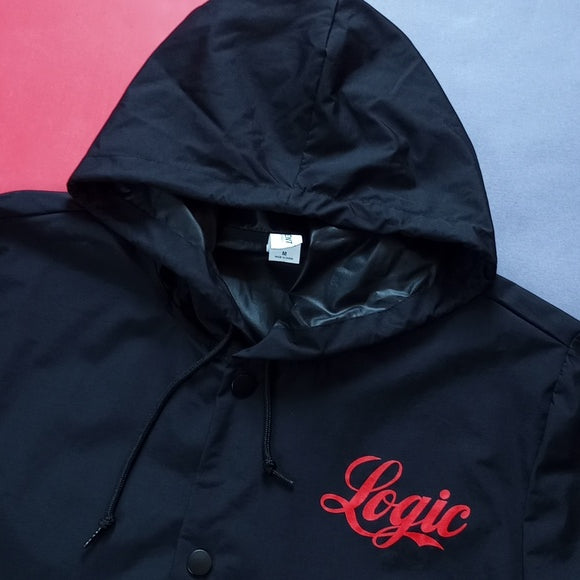 Logic Everybody Button-Up Jacket With Hood Big Logo