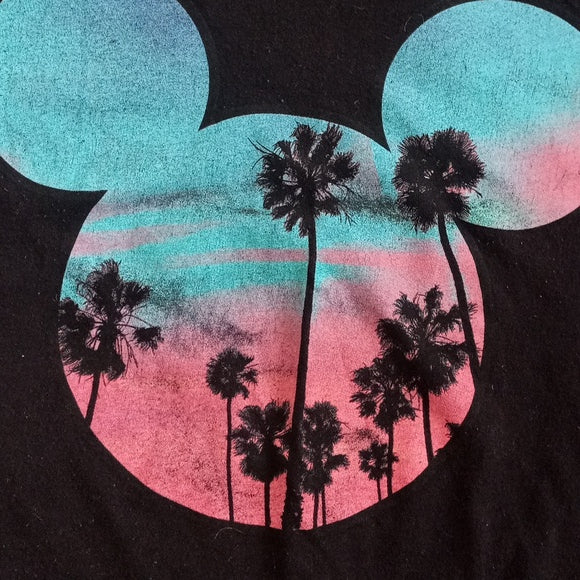 DISNEY X NEFF MiCKEY HEAD SILHOUETTE OF CALI SKY AND TREES T-SHIRT