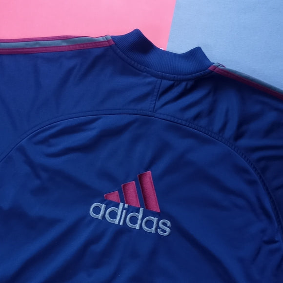 Vintage ADIDAS 1990s Zip Up Track Style Jacket Unisex