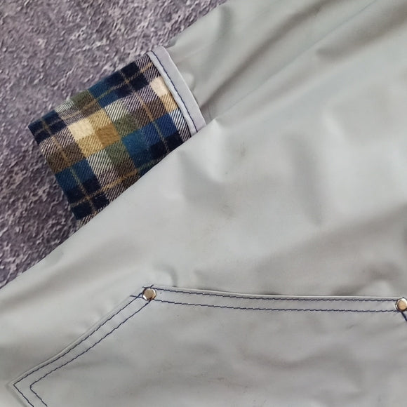 Vintage THERMAL-SLICKS by MTC Plaid Lined Raincoat