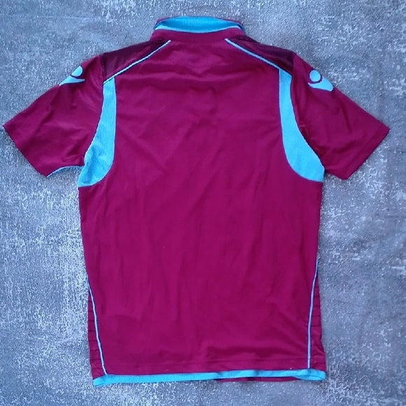 Macron Maroon and Light Blue Polo Shirt