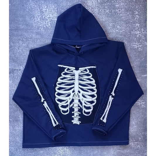 Vintage Custom “LA PARKA” Upcycled Skeleton Sweater UNISEX