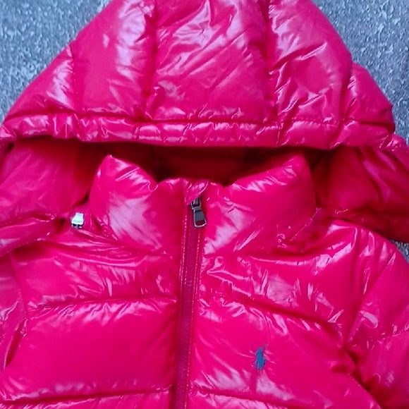 POLO BY RALPH LAUREN RED DOWN PUFFER JACKET KIDS