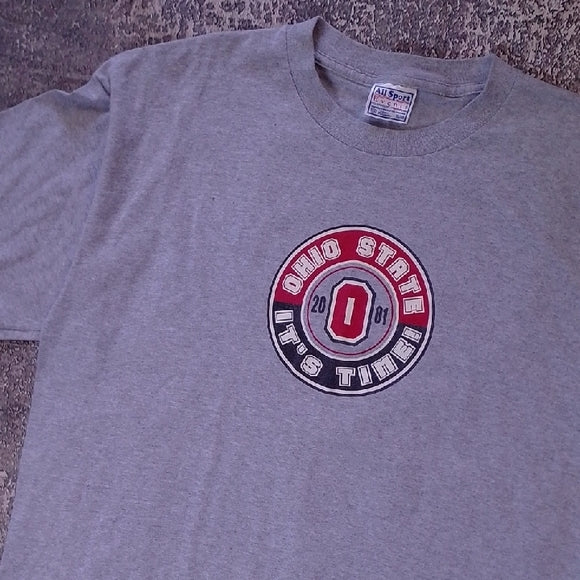 Vintage 2001 Ohio State It's TIME Gray T-Shirt