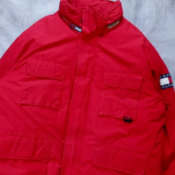 Vintage Tommy Hilfiger Goose Down Cargo Pocket Puffer Jacket