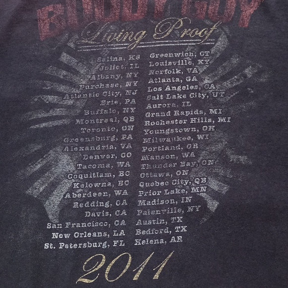 Buddy Guy Living Proof Tour 2011 Band T-Shirt Distressed