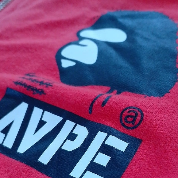 Aape By BATHING APE Orange Zip Up JAcket