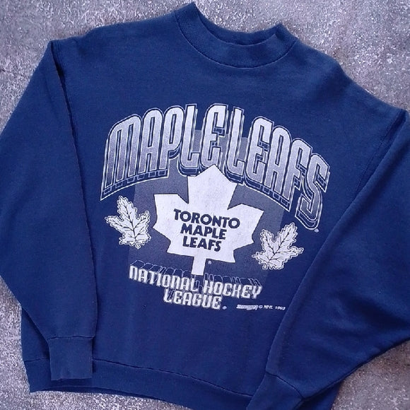 VINTAGE 1993 NHL TORONTO MAPLE LEAFS CREWNECK SWEATER