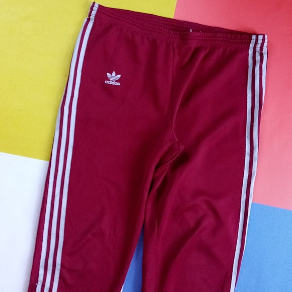 Vintage 1960s Adidas Essential Track Pants Unisex Maroon