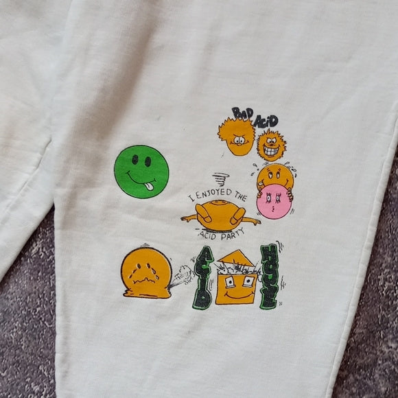 Vintage 90s AU COTON I Enjoyed The Acid Party Sweat Pants UNISEX