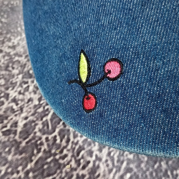Vintage 90s Winnie The Pooh Embroidered Denim Visor Disney Hat UNISEX