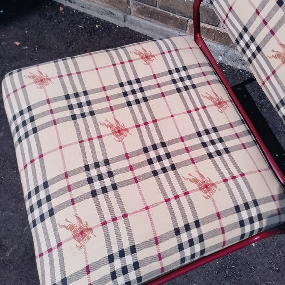 Vintage 8600 Burberry Upholstered Stack Chair – One of a Kind