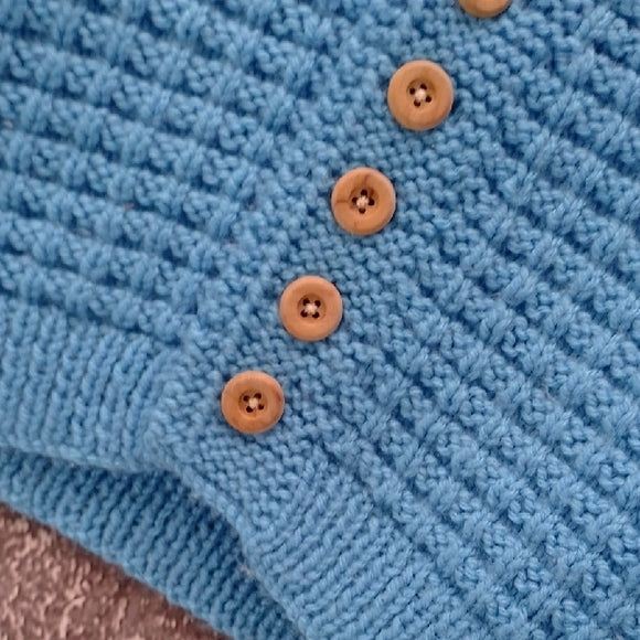 Blue Button-Up Women's Sweater