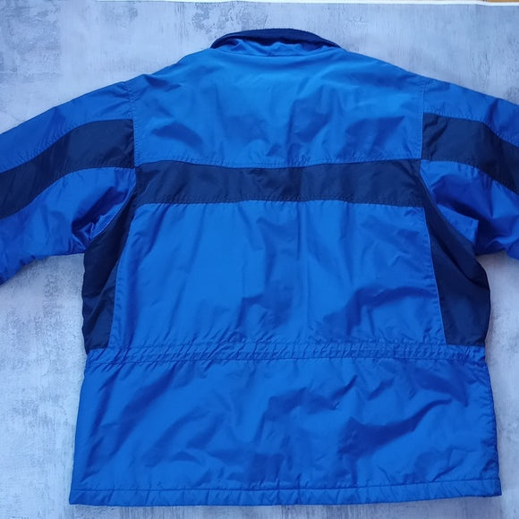 Vintage 90s Columbia Blue Essential Winter Jacket Colour Block