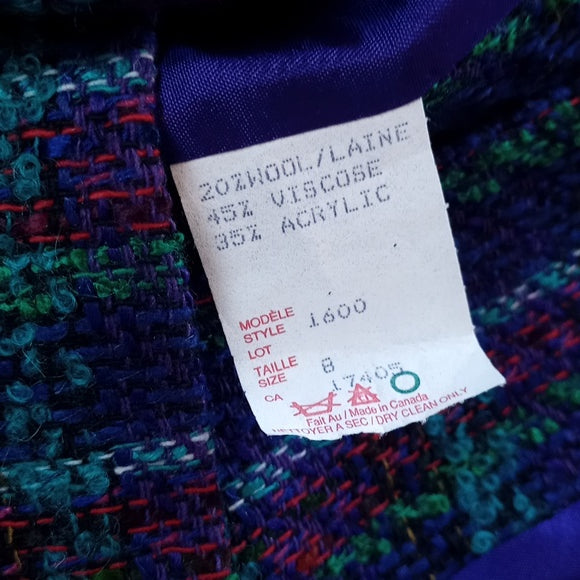 Vintage 90s Wool Funky Work Blazer