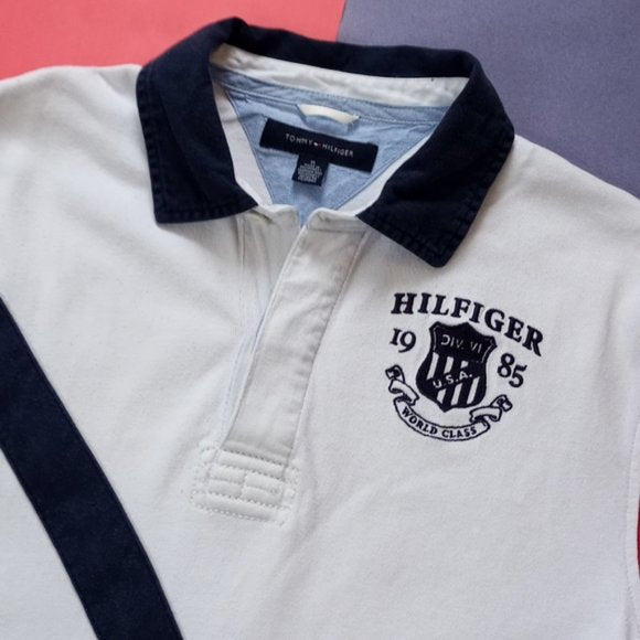 Tommy Hilfiger Big LOGO Multi-Color Block Polo T-Shirt