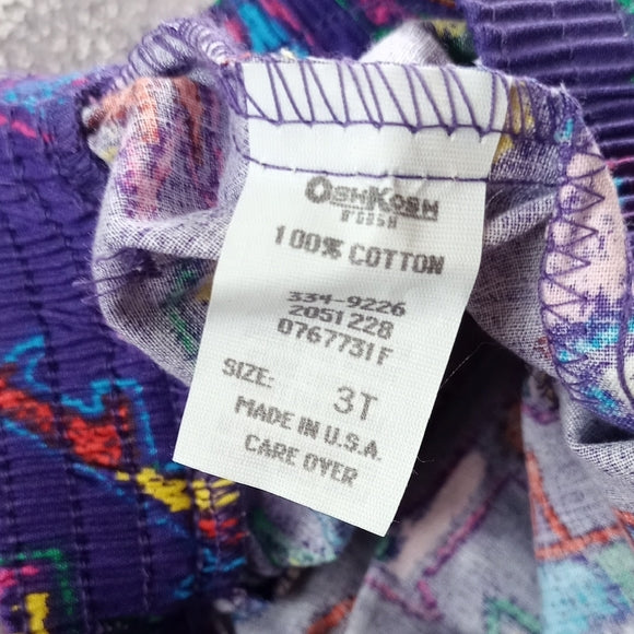 VINTAGE 90s OSHKOSH B'GOSH Purple Animal Print Shorts