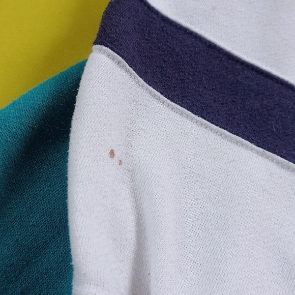 Vintage 90s Hiram HC Collage Color Block Crewneck Sweater