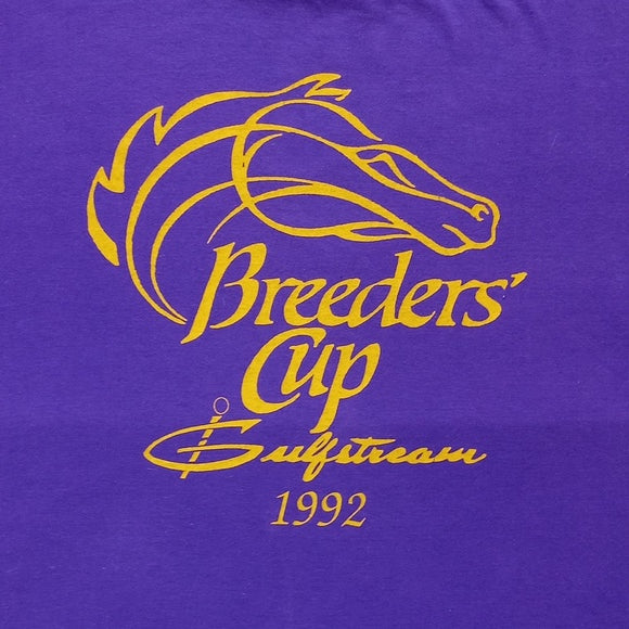 Vintage 1992 Breeders Cup Gulfstream Park Horseracing Single Stitch T-Shirt