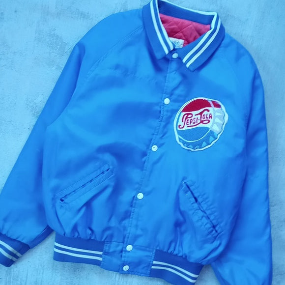 Vintage 80s Pepsi-Cola Button-Up Jacket Varsity