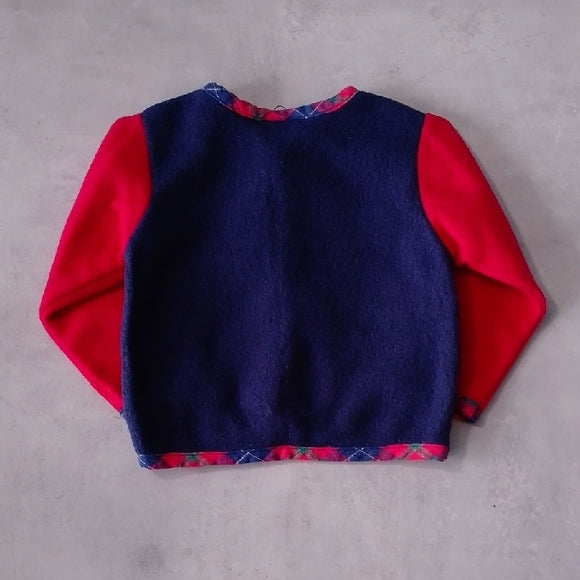 Red and Blue Teddybears Cardigan