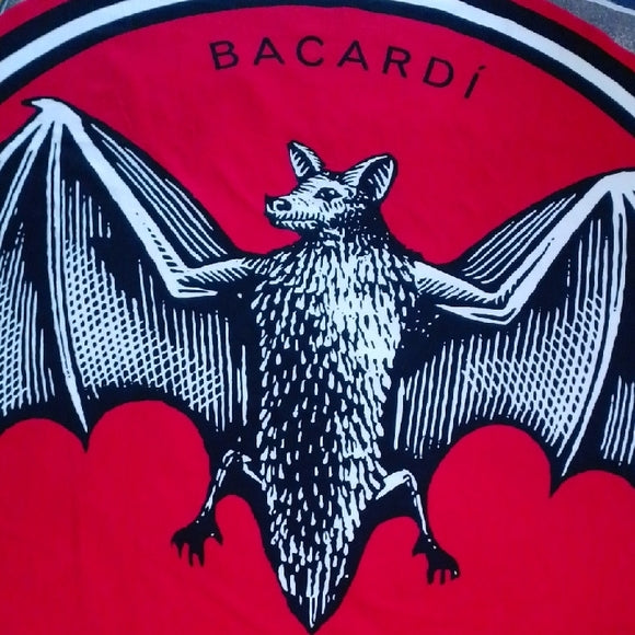 Bacardi Red and Black Bat Tapestry TOWEL PICNIC