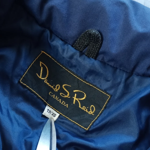 VINTAGE 90s Daniel S Reid Goose Down Blue Puffer Jacket