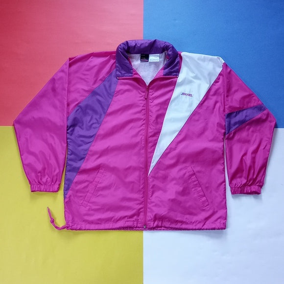 Vintage 90s Brooks Pink Purple Funk Windbreaker