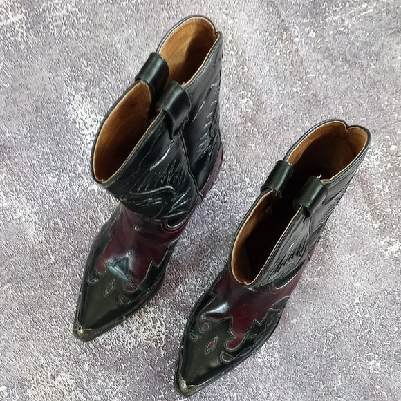 Vintage Tom Houston Cowboy Boots Vintage Mexico 102004 1341 9 E UNISEX