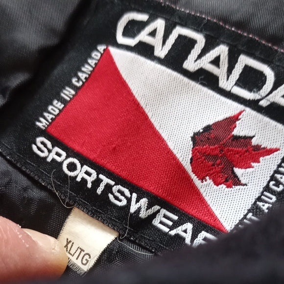 Vintage WOLVES CENTRAL ONTARIO HOCKEY AAA VARISTY WOOL LEATHER JACKET