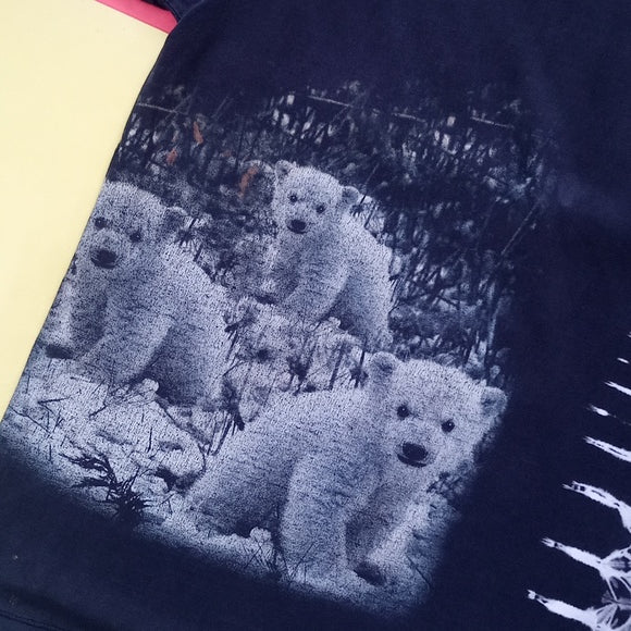 Vintage Polar Bears % Cubs Tie Dye Distressed T-Shirt Unisex