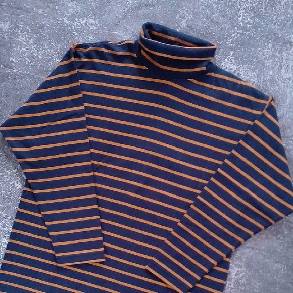 VIntage 90s Striped Turtleneck Sweater WOMENS