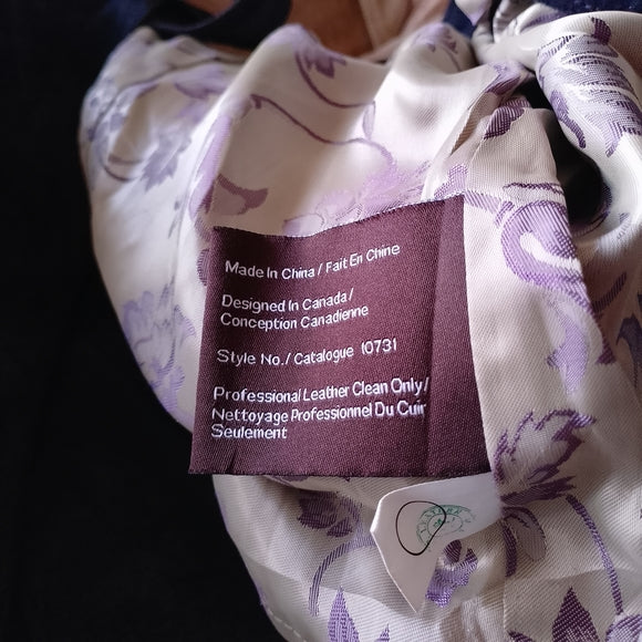 Vintage Danier Suede Tie-Front Jacket - Purple