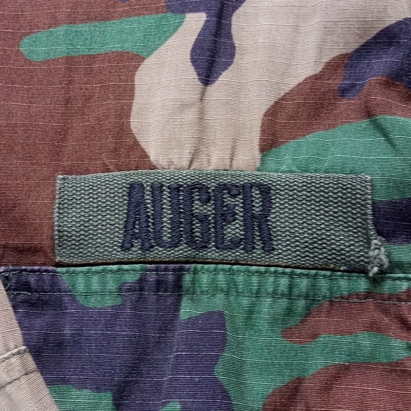 Vintage US Navy Camouflage Military Jacket AUGER DLA100-87-C-0613