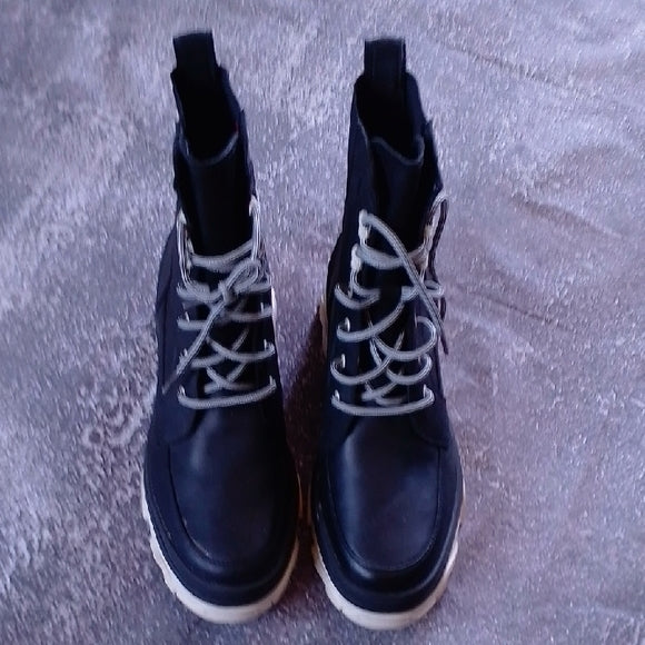 Men's Black and Cream Boots