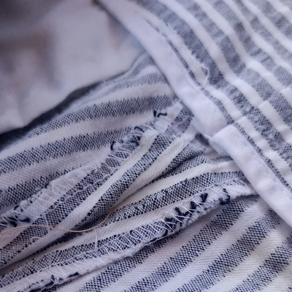 Vintage Handmade Striped Gray and White Pants UNISEX