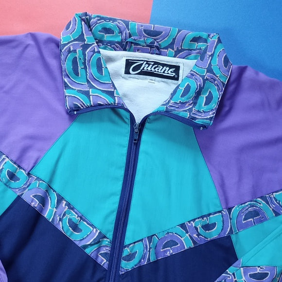 Vintage 1990s State Tradition Retro Pattern Aunt Viv Windbreaker Jacket unisex