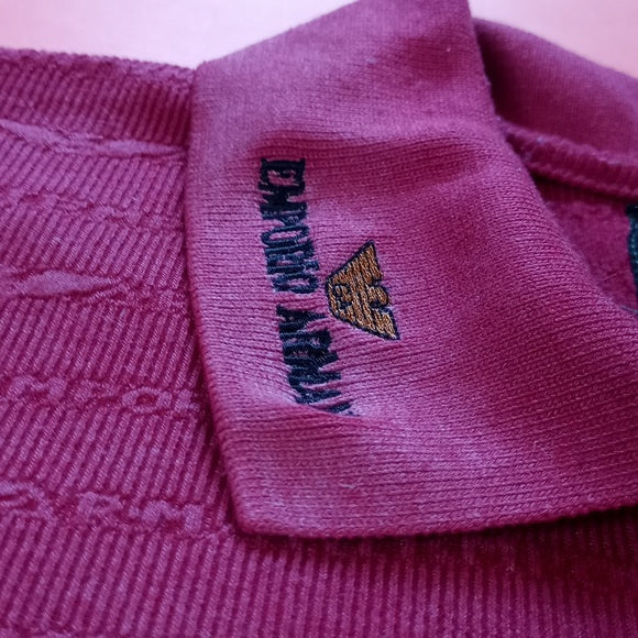 Vintage 1980s Armani Emporio Polo Font Pattern T-Shirt
