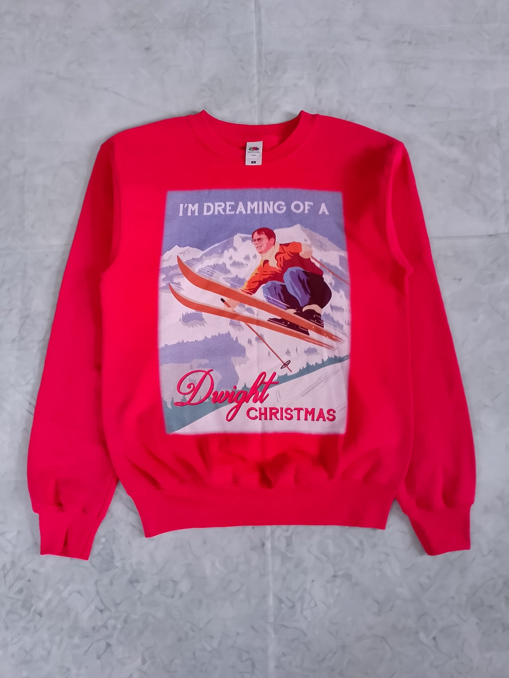 The Office: Dreaming Of a Dwight Christmas Skiing Crewneck Sweater