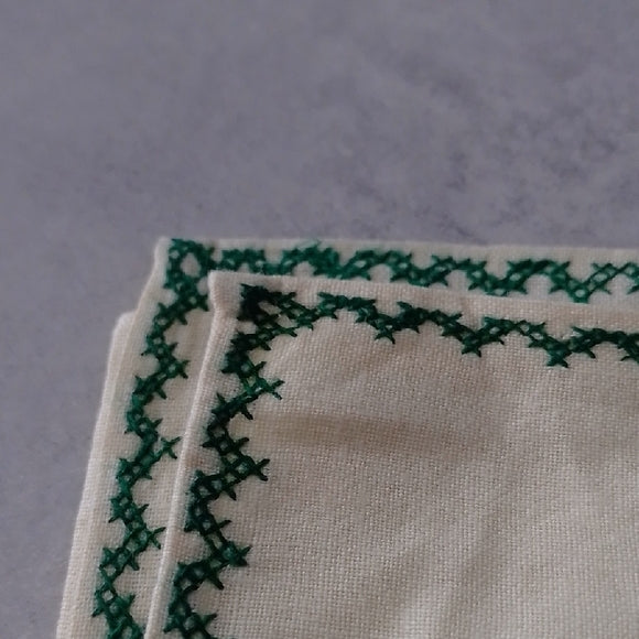 Vintage Hand Embroidered Floral Tablecloth