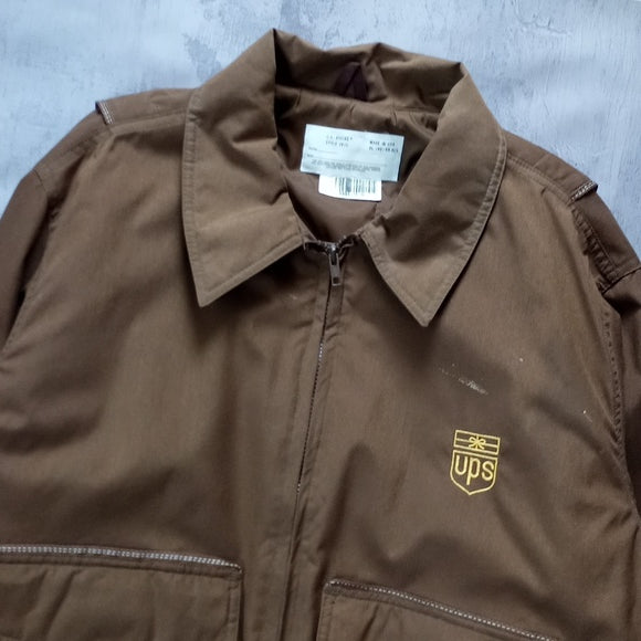 VINTAGE UPS Cargo Pocket Brown Worker Jacket G.A. Rivers Style 1839