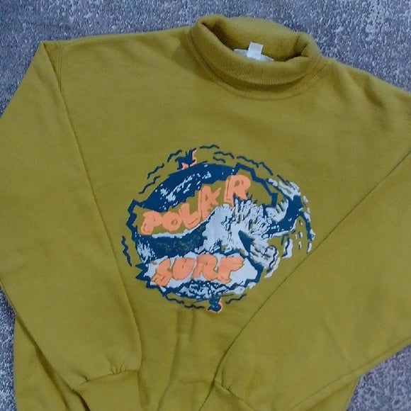 VINTAGE 90s POLAR SURF OLIVE GREEN TURTLENECK SWEATER MARATHON SPORTS