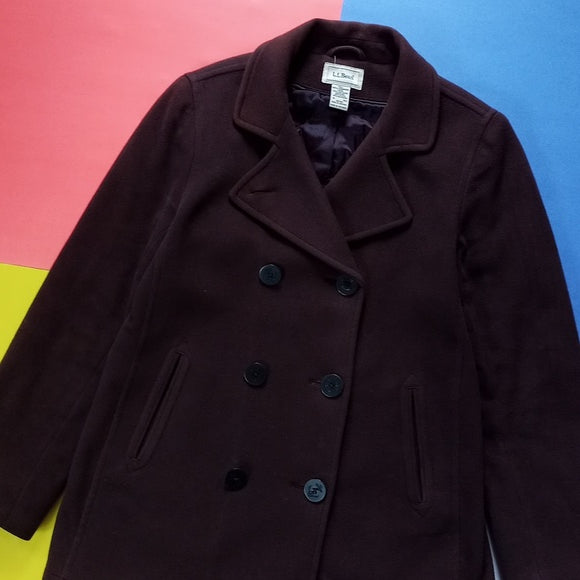 Women's LL BEAN Classic Lambswool Thinsulate Peacoat