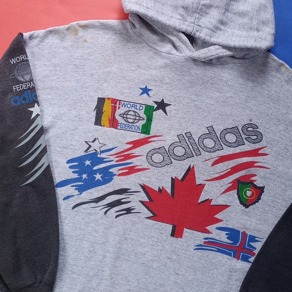 Vintage Adidas By Privasport World Federation Hoodie Unisex