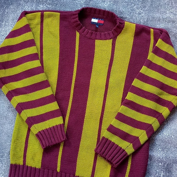 Vintage 90s Tommy Hilfiger Funky Pattern Crewneck