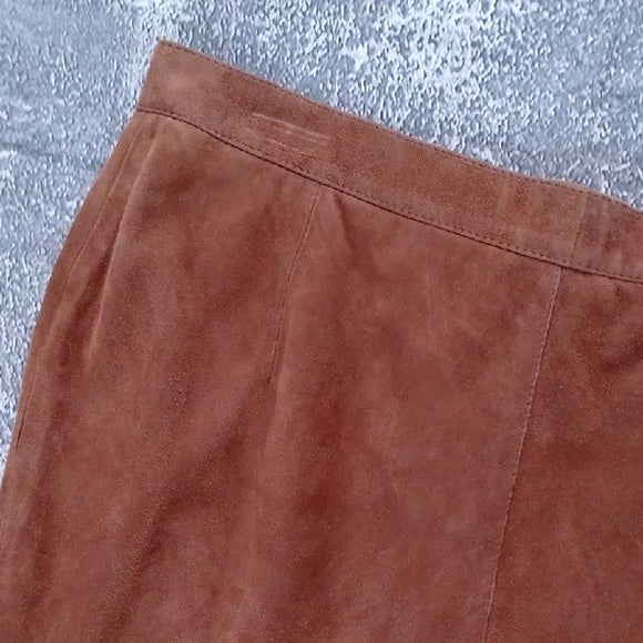 VINTAGE GIANFRANCO COLLI ITALY Brown Suede Skirt